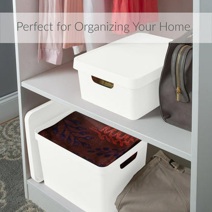 Simplify Large Vinto Storage Box with Lid in White