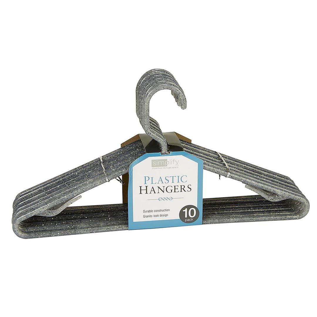 Simplify Granite Look Design 10 Pack Hangers in Grey (16.5"x 8.12")