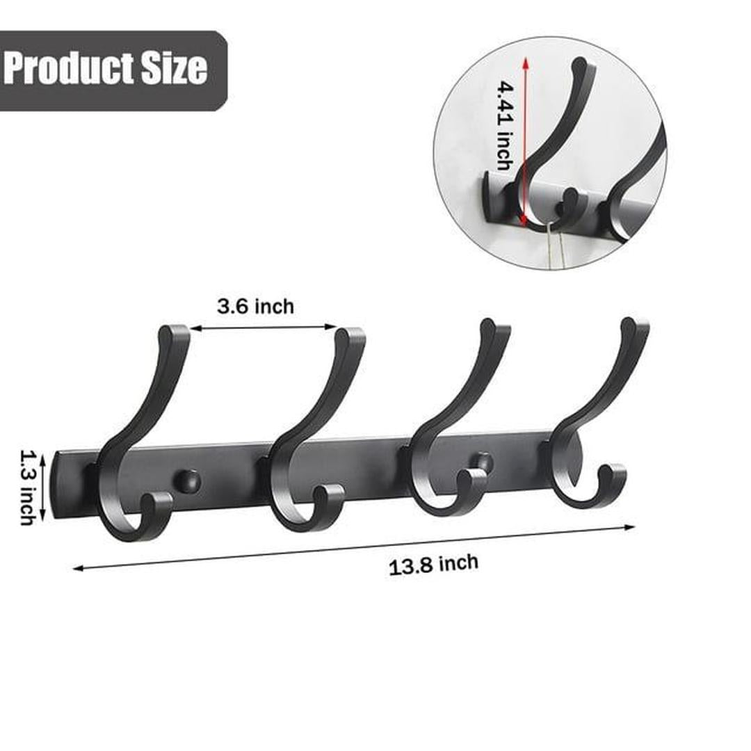 Coat Rack Wall Mounted Heavy Duty Wall Hooks for Wall Hanger with 8 Hooks for Hanging,Dinosam Coat Hanger Hat Rack Coat Hooks Rack for Wall Coat Hanger Wall Mount