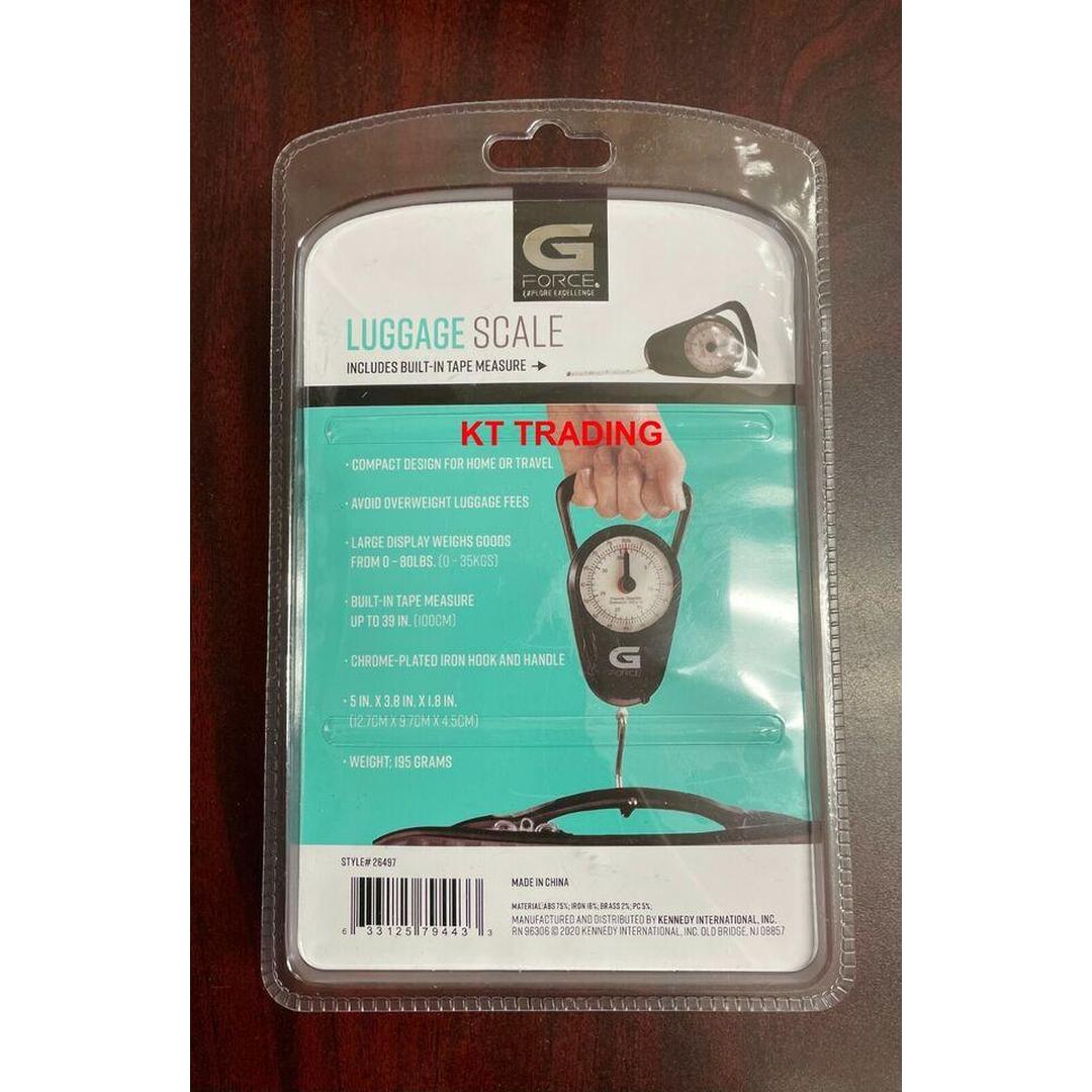 G-Force Portable Luggage Weight Scale with Tape Measure-Up to 80 Lbs. NEW Sealed