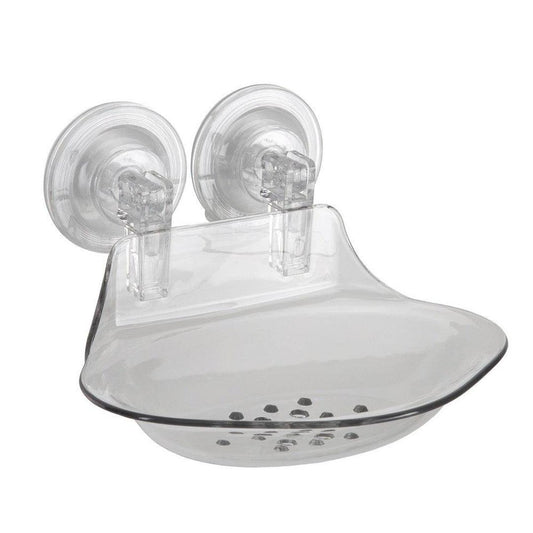 Bath Bliss Clear Power Lock Suction Holder, Soap Dish