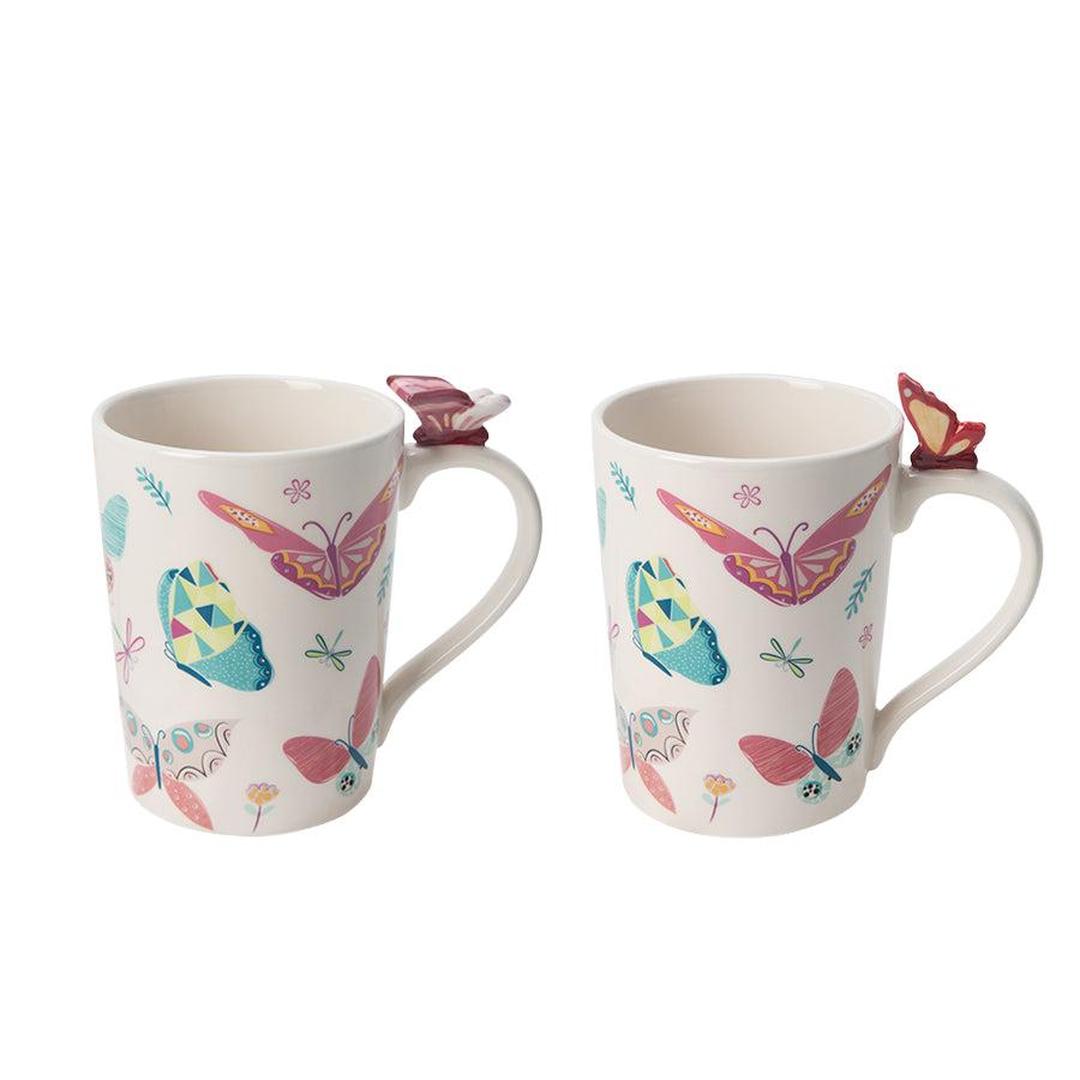 Kennedy International Butterfly Shaped Handle Mug