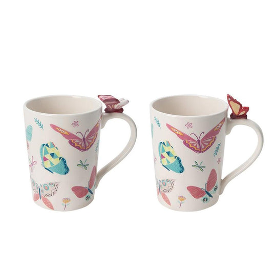 Butterfly Shaped Handle Mug - Asst. 26896