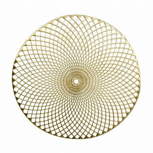 Round Mat Placemat Home Dinner Table - Gold