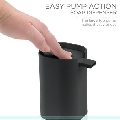 Bath Bliss Acrylic 14 oz Soap Pump Dispenser, Black