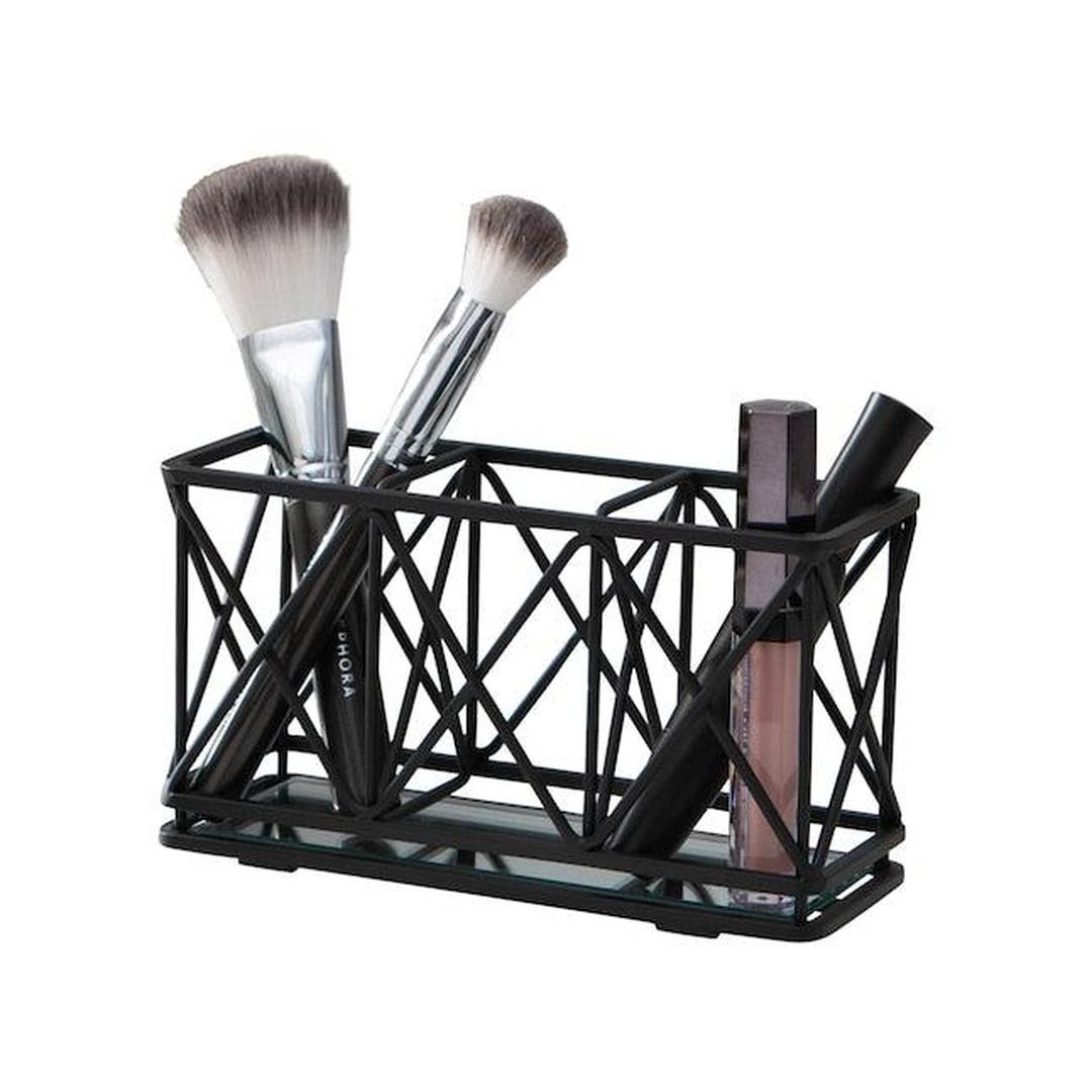 Three Compartment Cosmetic Brush and Pencil Organizer - Bath Bliss