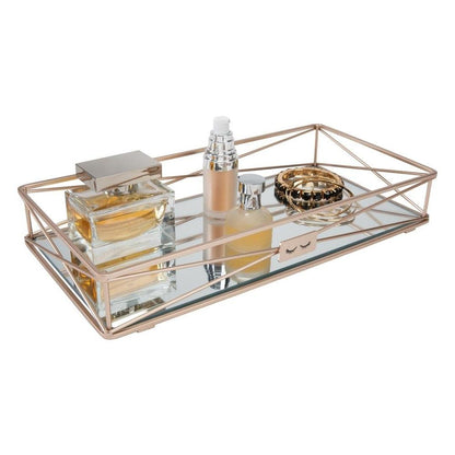 Home Details 14" Rose Gold Gorgeous Vanity Tray