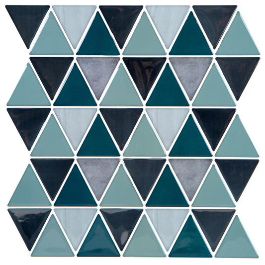 Simplify Peel & Stick Wall Tile 4 Pack in Geo Blue/Grey Epoxi