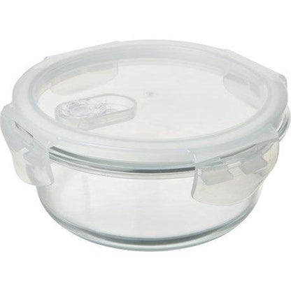 Round Glass Food Storage Box w/Cover Vent 950ml