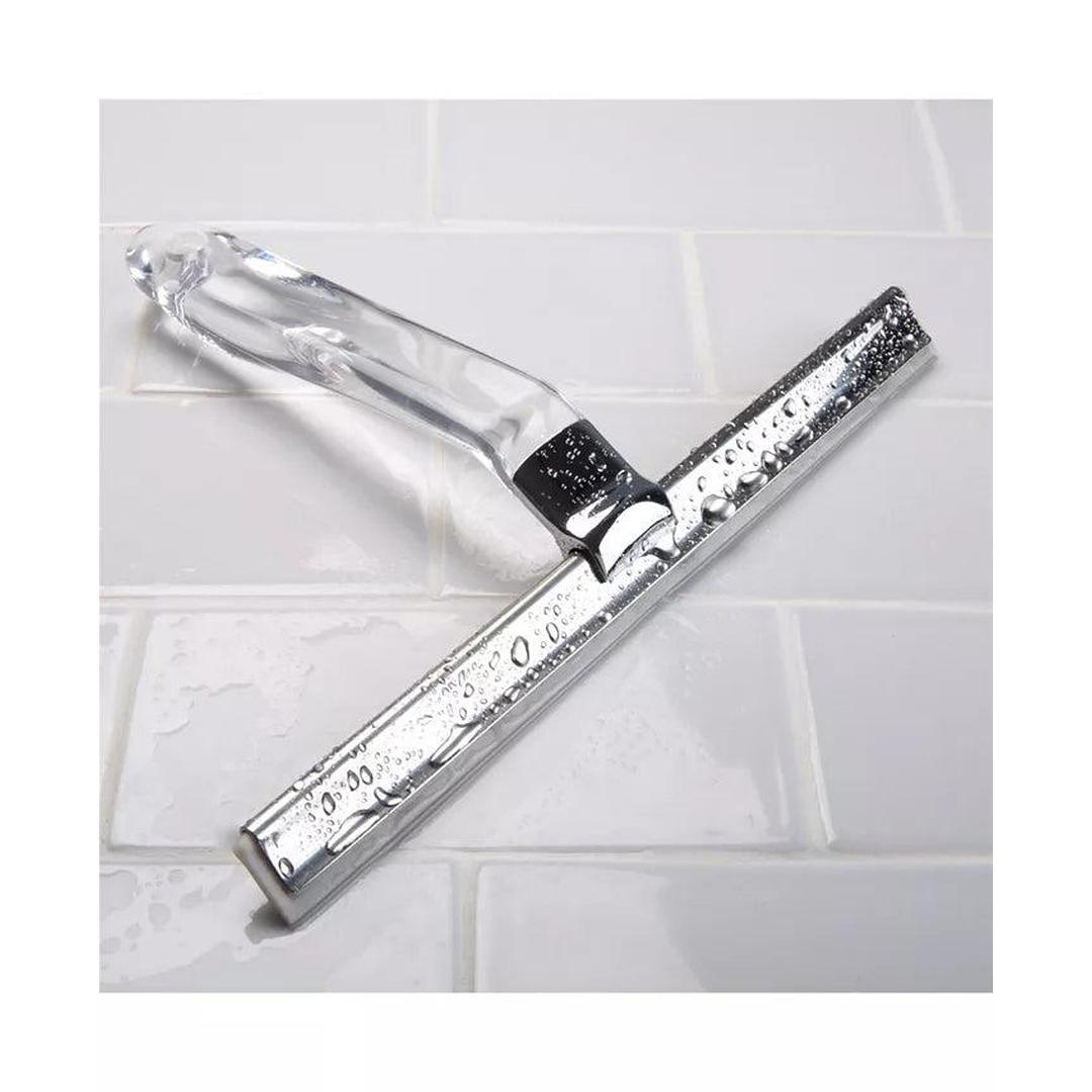 Bath Bliss Stainless Steel Squeegee with Acrylic Handle - 10"x 1.4"x 7.4"