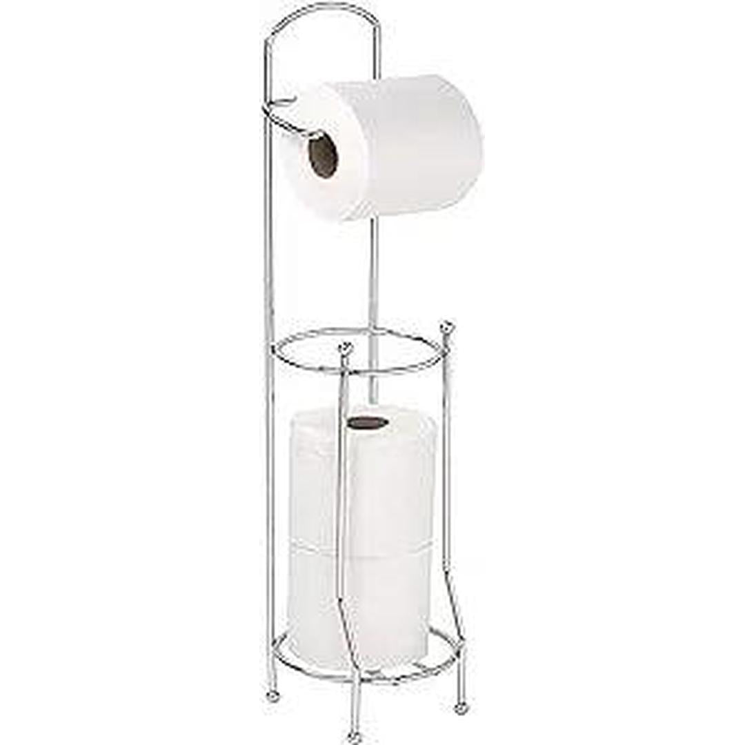 Bath Bliss Toilet Paper Holder and Dispenser in Chrome, Grey