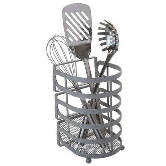 Kitchen Details Industrial Collection Cooking Utensil Basket in Matte Black