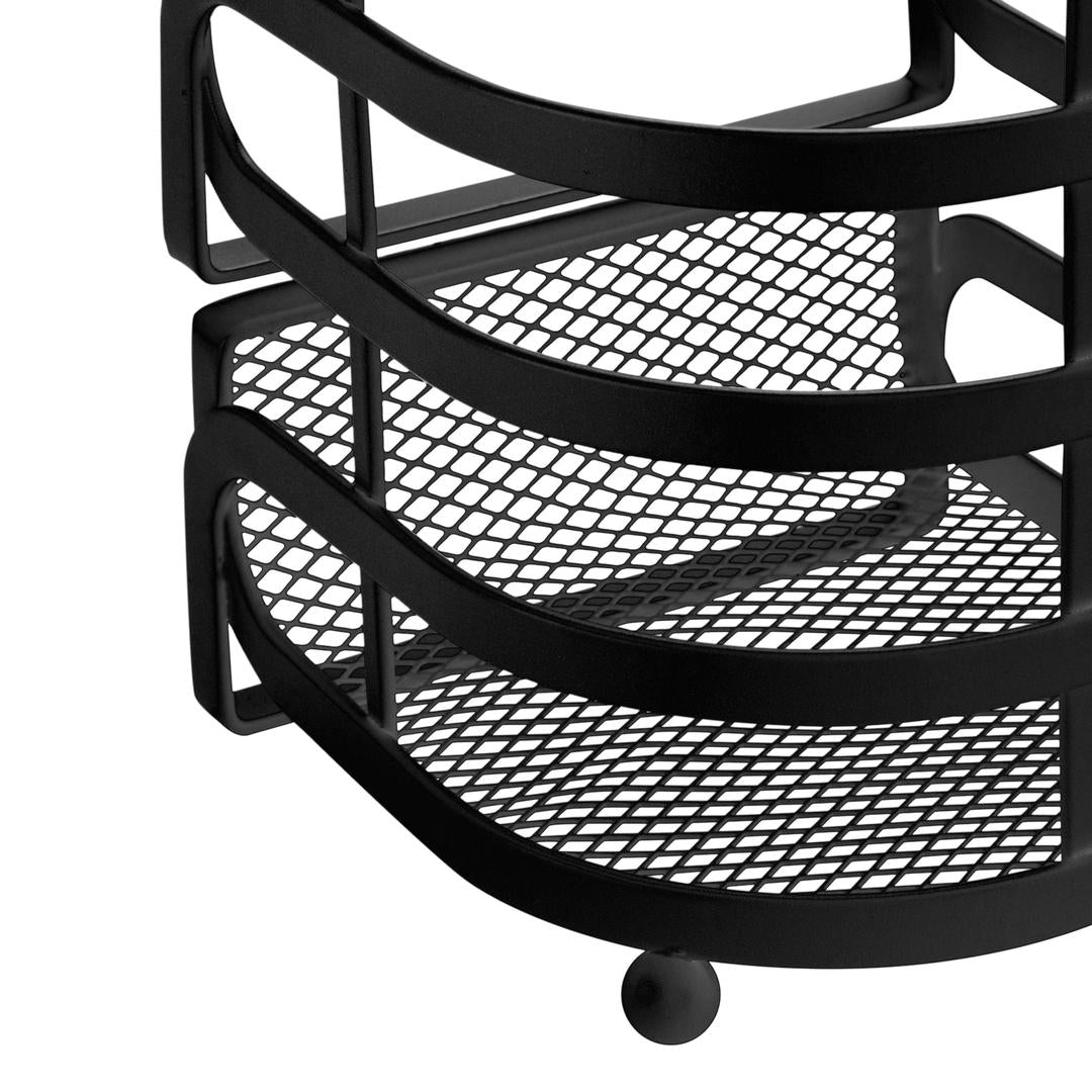 Kitchen Details Industrial Collection Cooking Utensil Basket in Matte Black