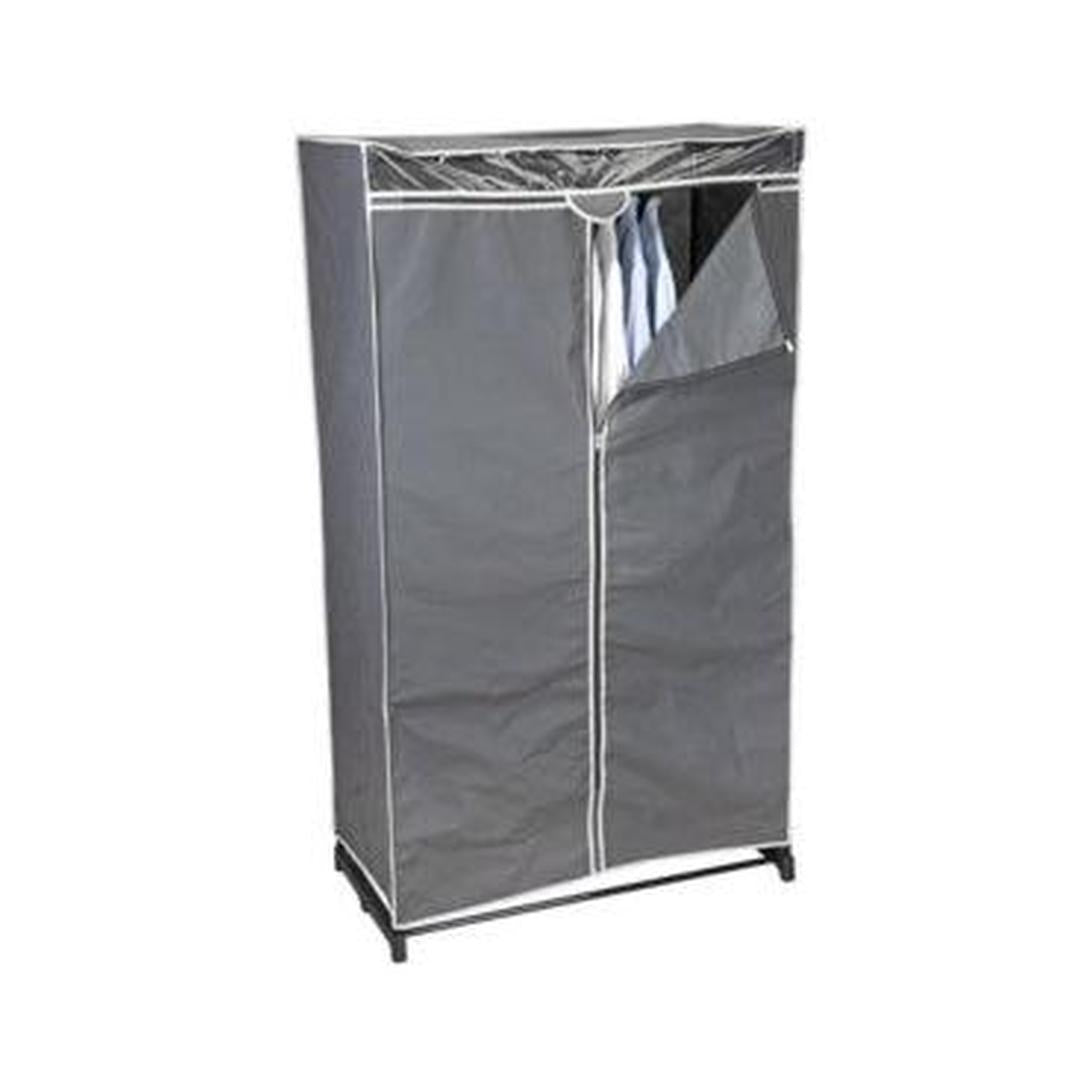 Simplify 36" Wide Portable Storage Closet in Grey, 63" x 36" x 19"