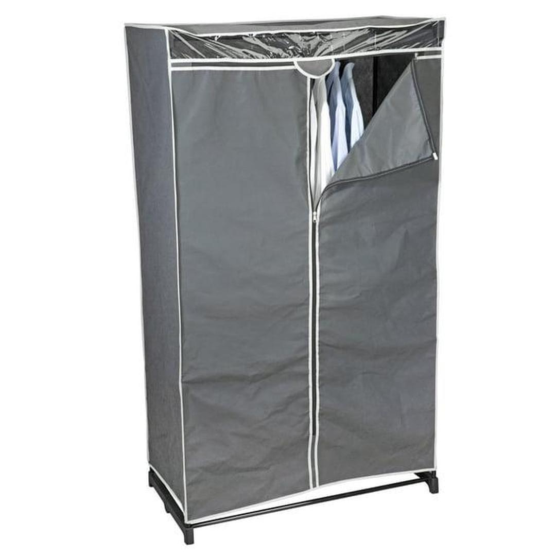 Simplify 36" Wide Portable Storage Closet in Grey, 63" x 36" x 19"