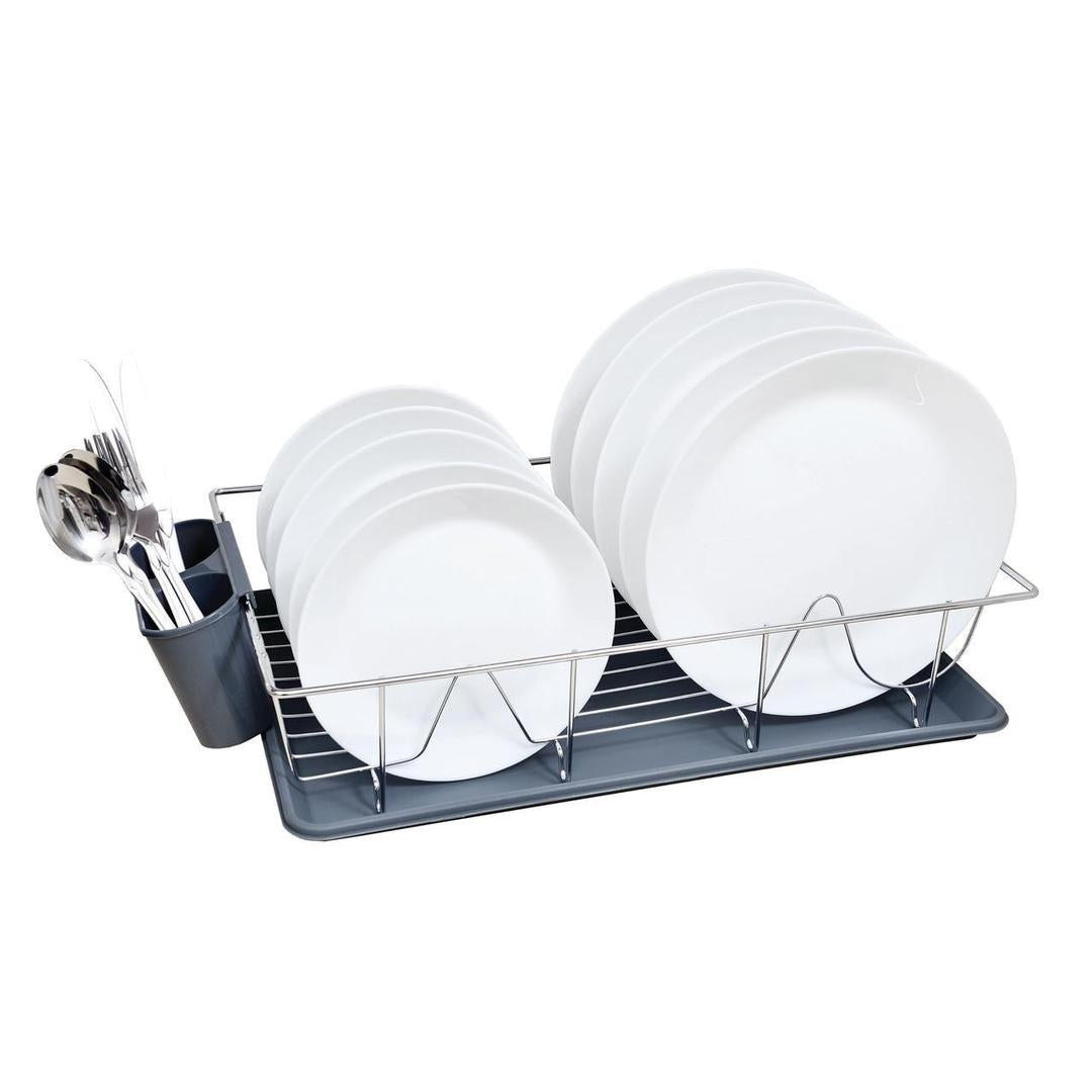 Kitchen Details 3 Piece Chrome Dishrack with Tray - Thumbnail 2