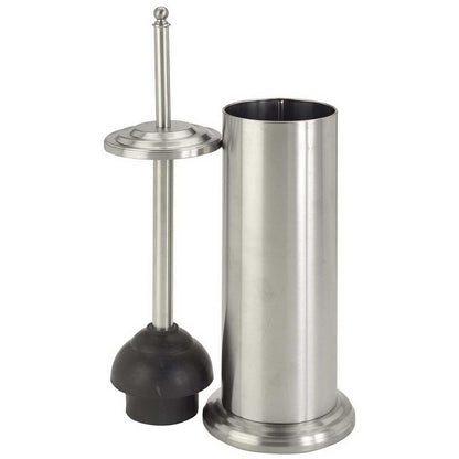 Bath Bliss Toilet Plunger in Stainless Steel - 6.5" Rd X 18.5"