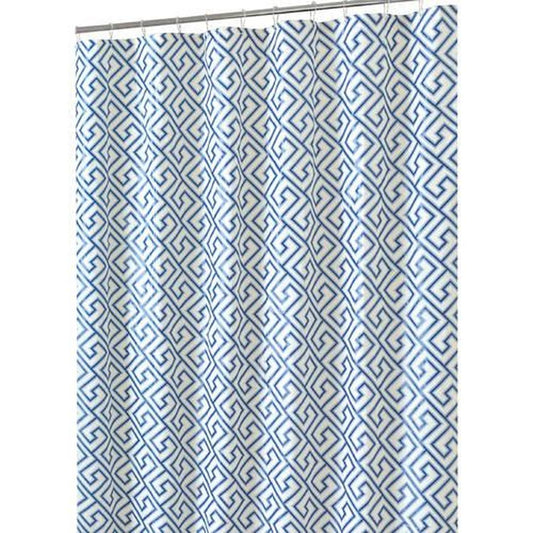 Bath Bliss Shower Curtain in Blue Key Design