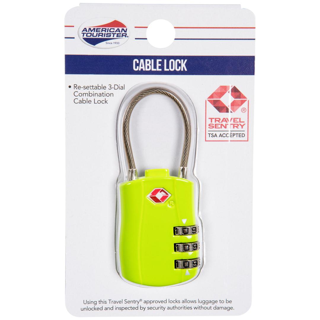 American Tourister Cable Lock - Lime