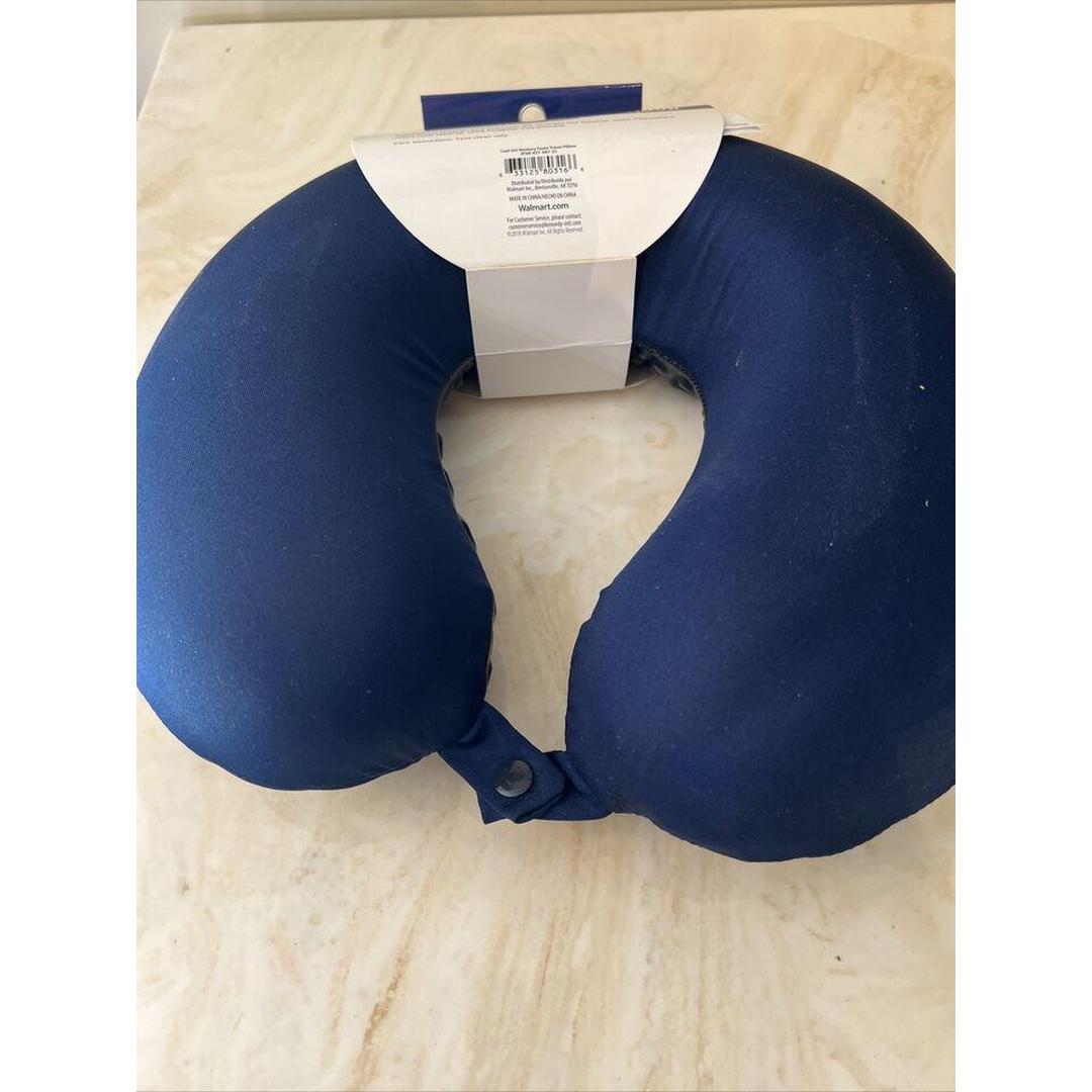 New American Tourister Memory Foam Cool Gel Travel Neck Pillow - Blue