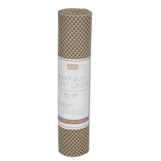 Simplify 5' Roll Heavy Duty Grip Liner - Taupe