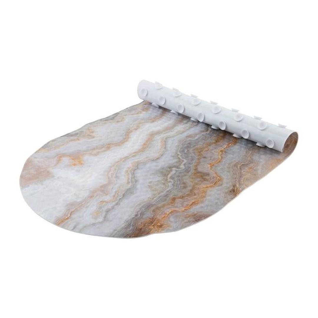 Elle Decor Oval Bubble Bath Mat in Agate Print