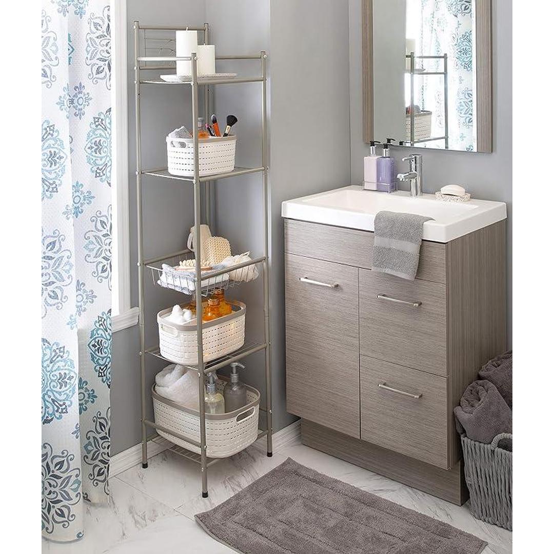 Bath Bliss Satin Nickel Bronze 5-Tier Storage Shelf | Michaels