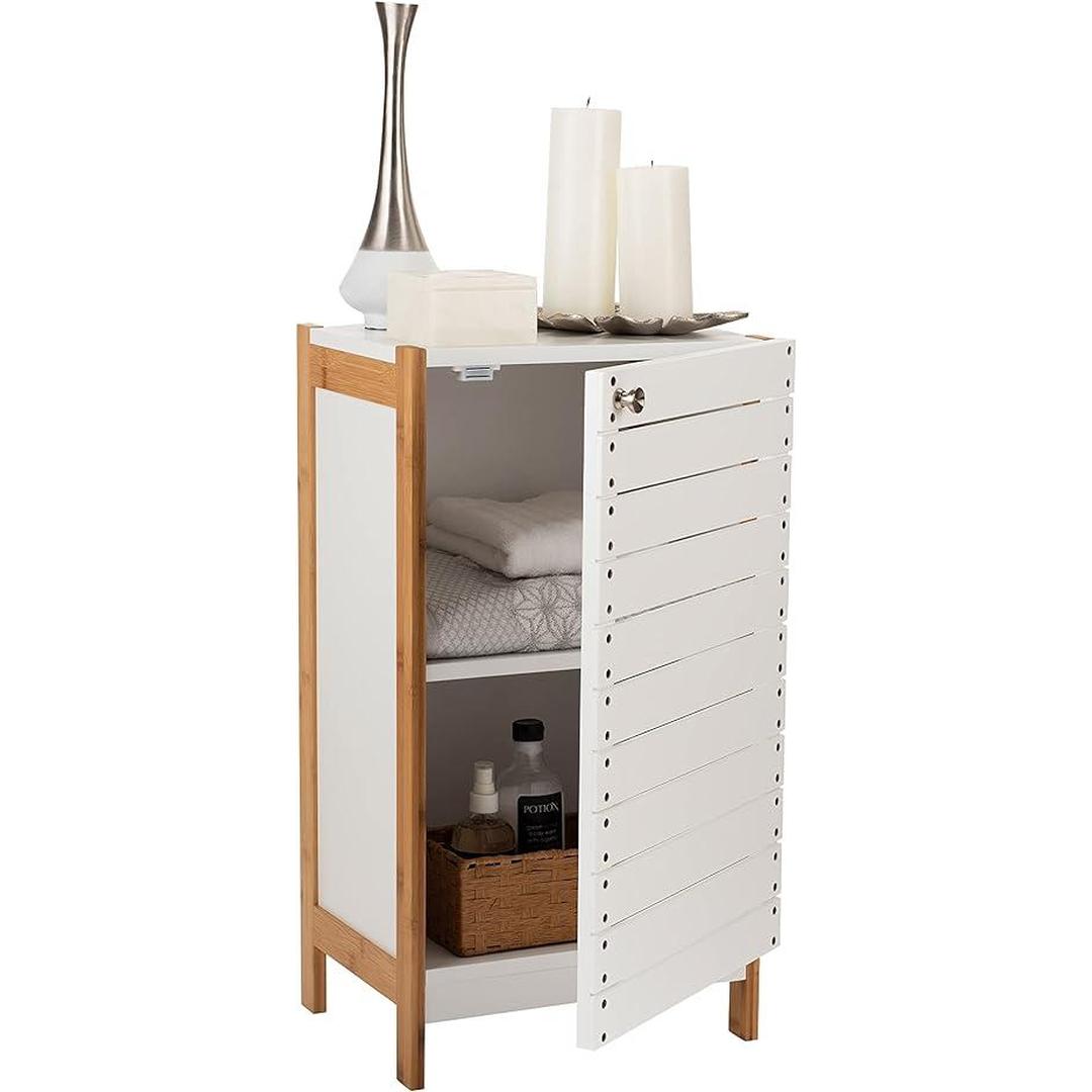 Neu Home 2 Shelf Bamboo Floor Cabinet Bedding