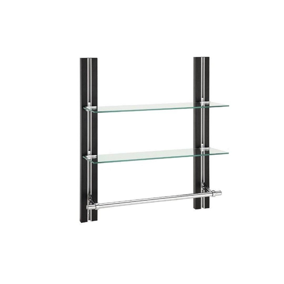 Organize It All Deluxe Tempered Glass Shelf with Towel Bar