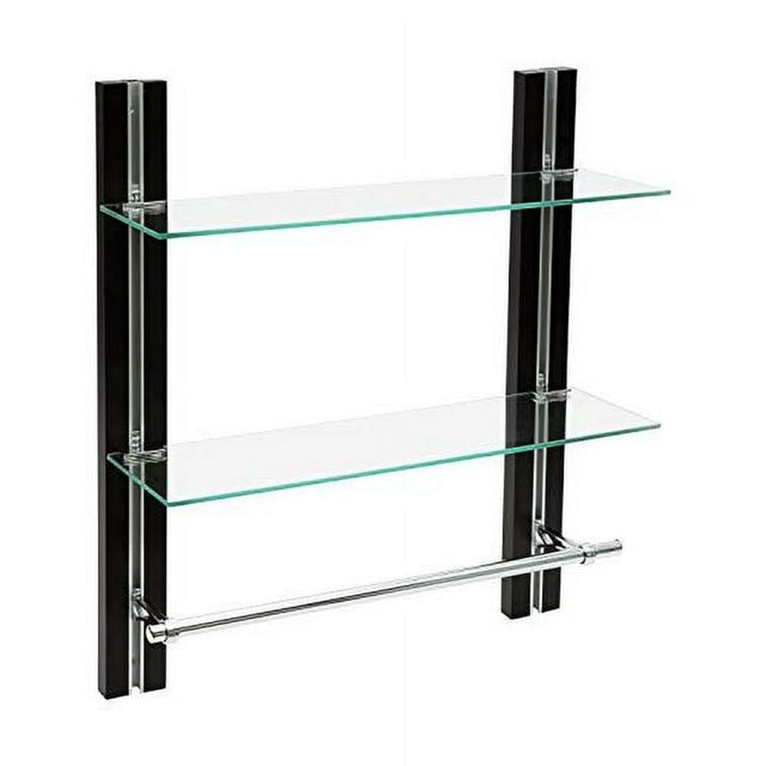 Organize It All Deluxe Tempered Glass Shelf with Towel Bar