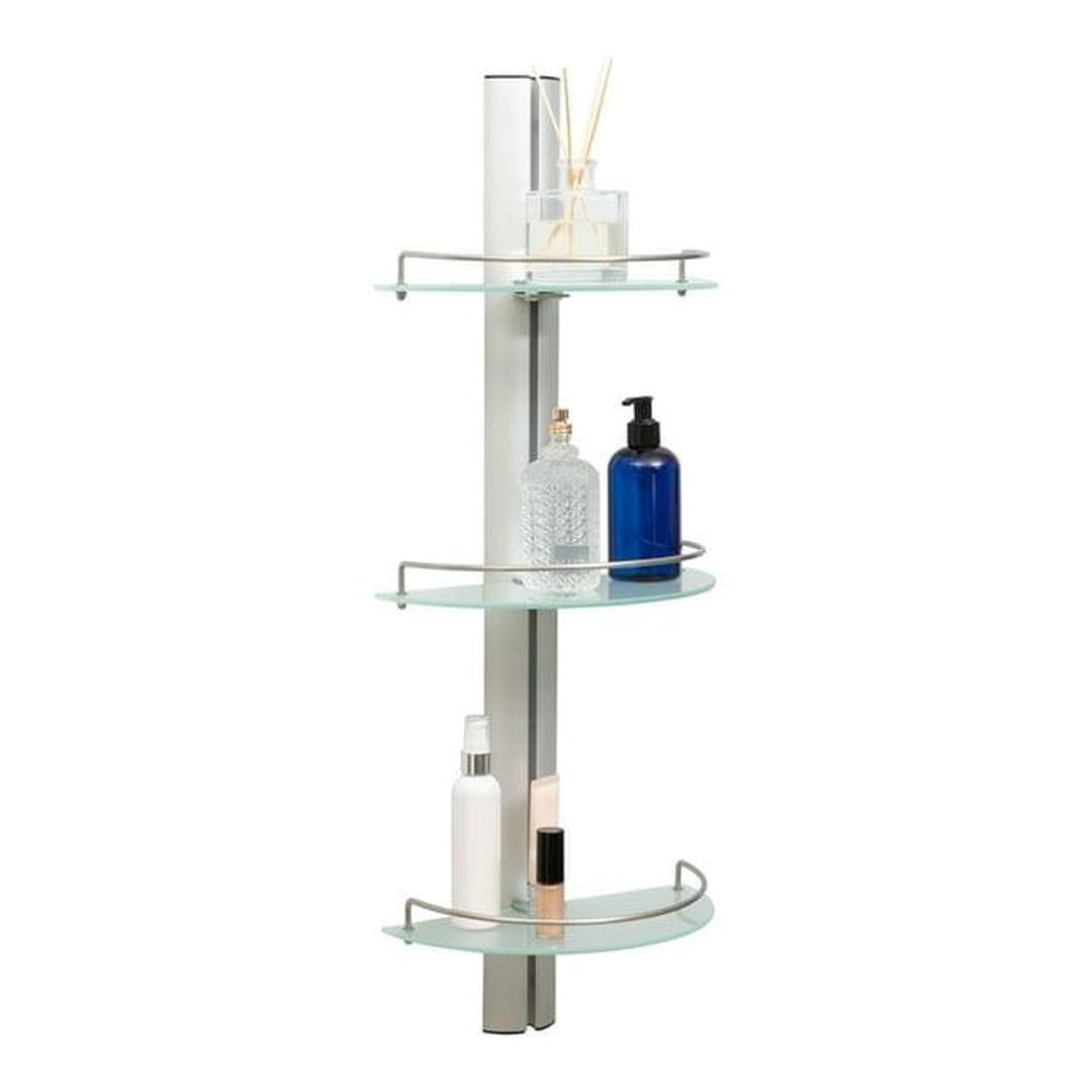 Organize It All 3 Tier Half Moon Glass Shelf