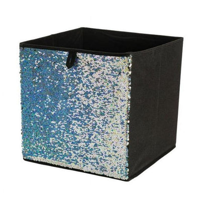 Organize It All Reversible Sequin Storage Cube in Silver