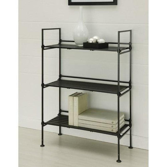 Organize It All 3 Tier Freestanding Storage Shelf Unit in Espresso
