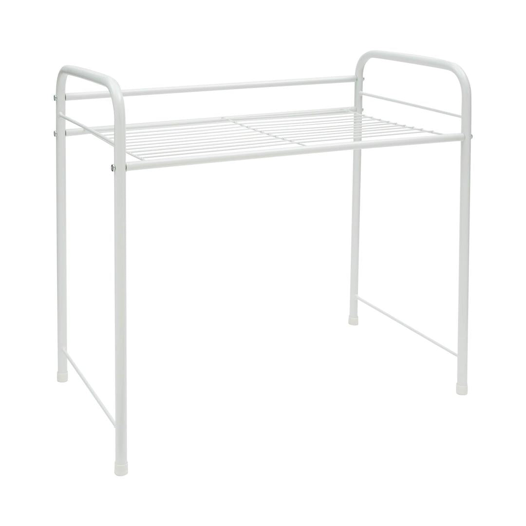 Organize It All Countertop Microwave Stand and Shelf Organizing Rack in White