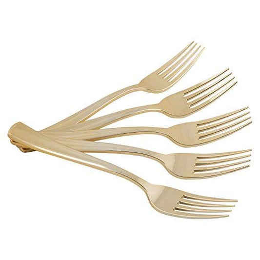 Luxe Party Milan Gold Plastic Forks, One Size