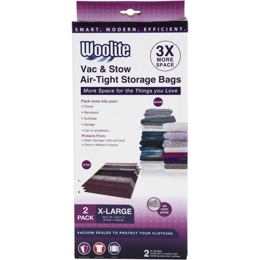 Woolite Nylon Airtight Vacuum Storage Bag -  X-large (Set of 2)