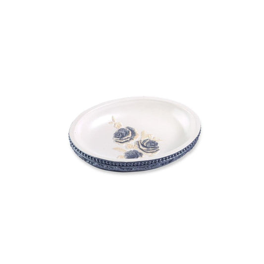 Popular Bath Blossom Rose Soap Dish, Blue