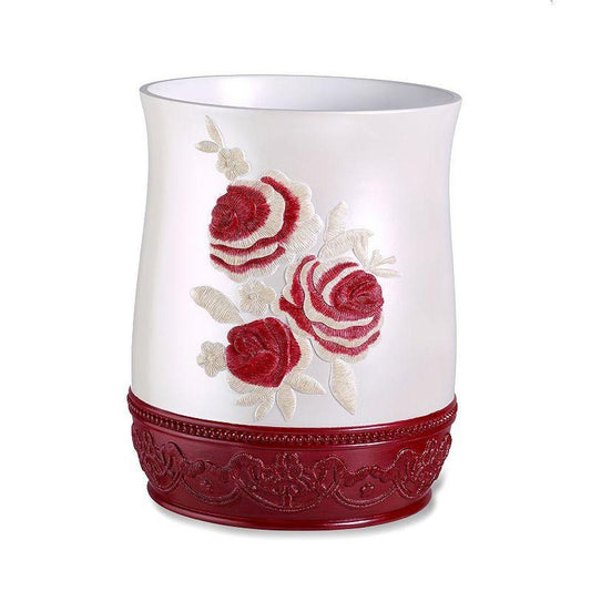 Popular Bath Blossom Rose, Tooth Brush Holder, Burgundy