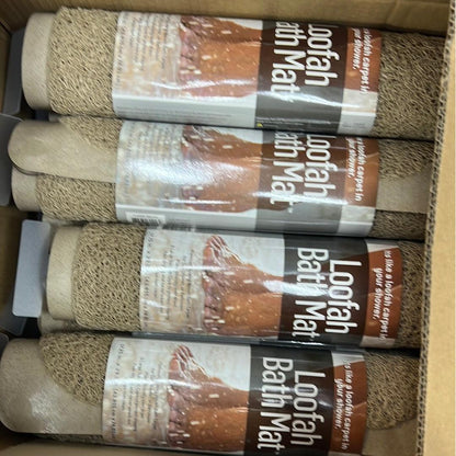 Popular Bath Loofa Bath Carpet, Brown