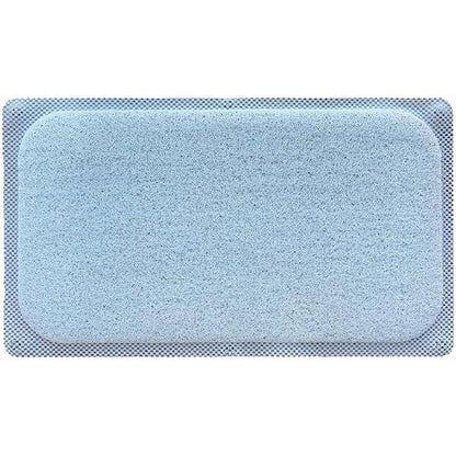 Popular Bath Products 29.5 in. W X 17.25 in. L Loofa Bath Carpet in Mint, Angel Blue