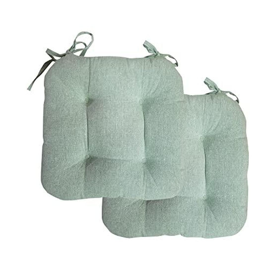 Popular Home Seat Cushion Pad, 2 Pack, Emerson Green 2 Count