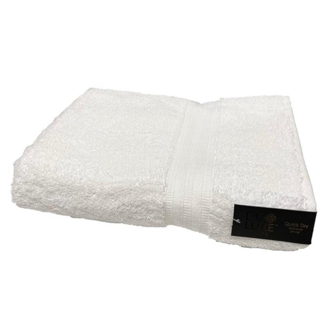 ECO LUXE LOFTY BATH TOWEL 30X54 WHITE