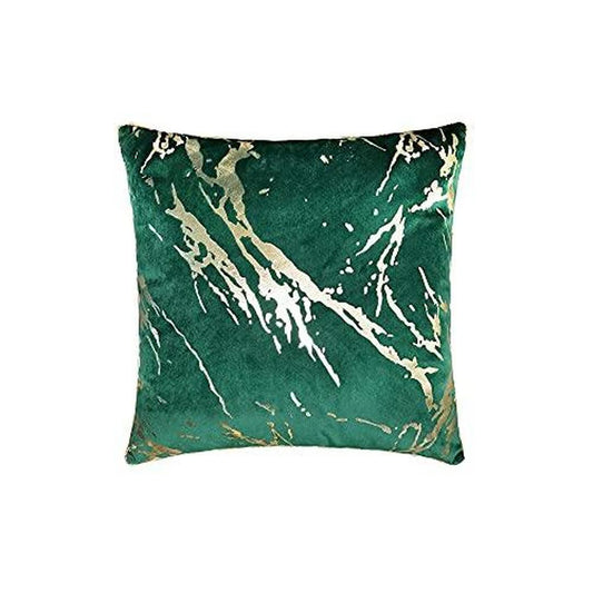 Popular Home Metallic Marble Pillow, 20" X 20", Hunter