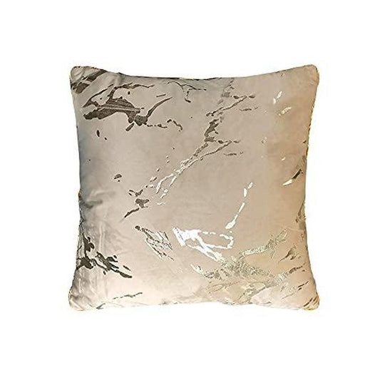 Popular Home Metallic Marble Pillow, 20" X 20", Taupe
