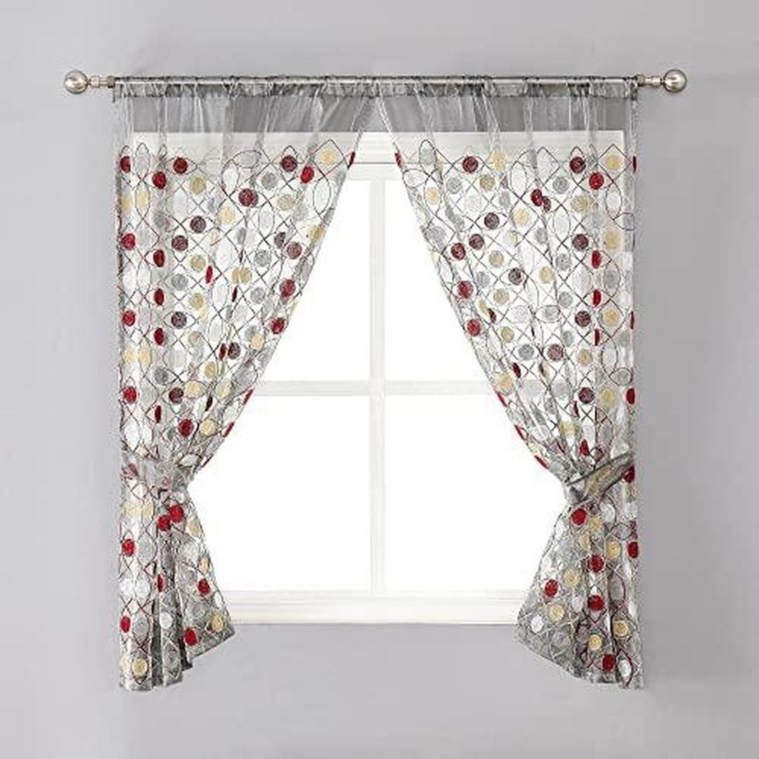 Popular Bath Sedona Collection, Window Curtain, Grey