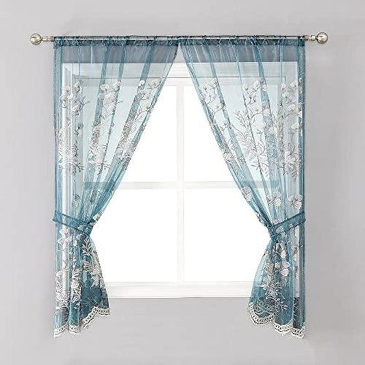 Popular Bath Capri Collection, Window Curtain, Slate Blue