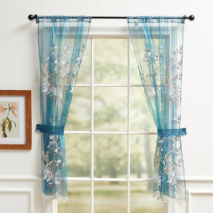 Popular Bath Capri Collection, Window Curtain, Slate Blue