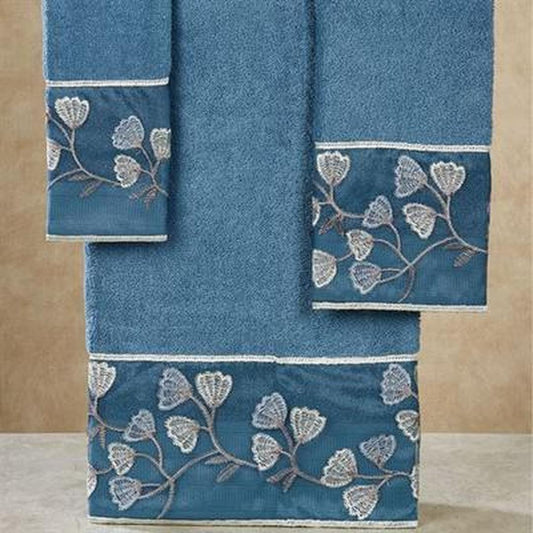 Capri II Bath Towel Set Blue Bath Hand Wash, Bath Hand Wash, Blue