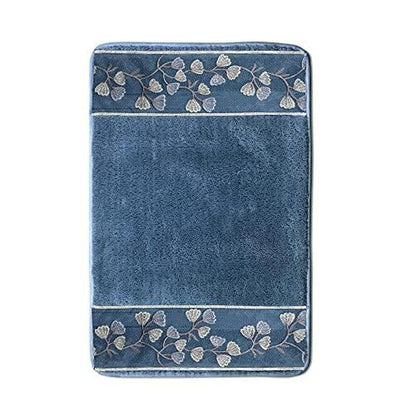 Popular Bath Capri Collection, Bath Rug, Slate Blue