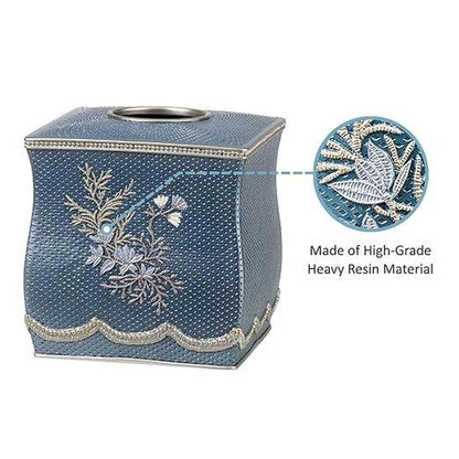 Popular Bath Capri Collection, Tissue Box, Slate Blue